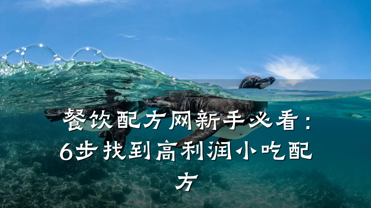 餐饮配方网新手必看:6步找到高利润小吃配方