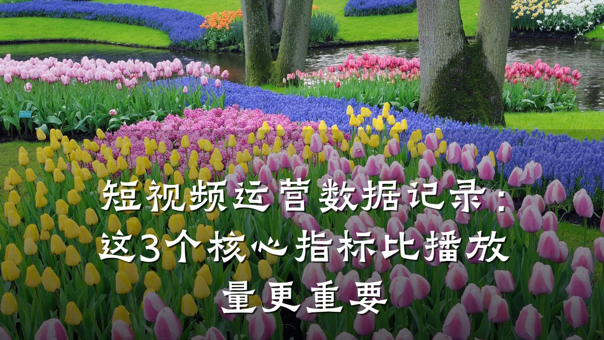 短视频运营数据记录:这3个核心指标比播放量更重要