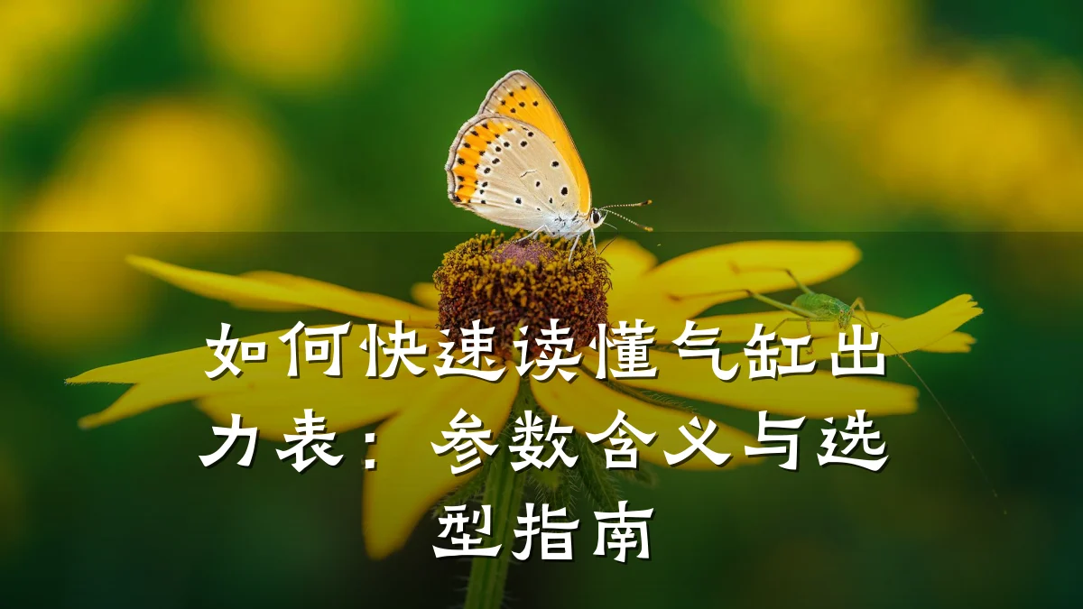 如何快速读懂气缸出力表:参数含义与选型指南