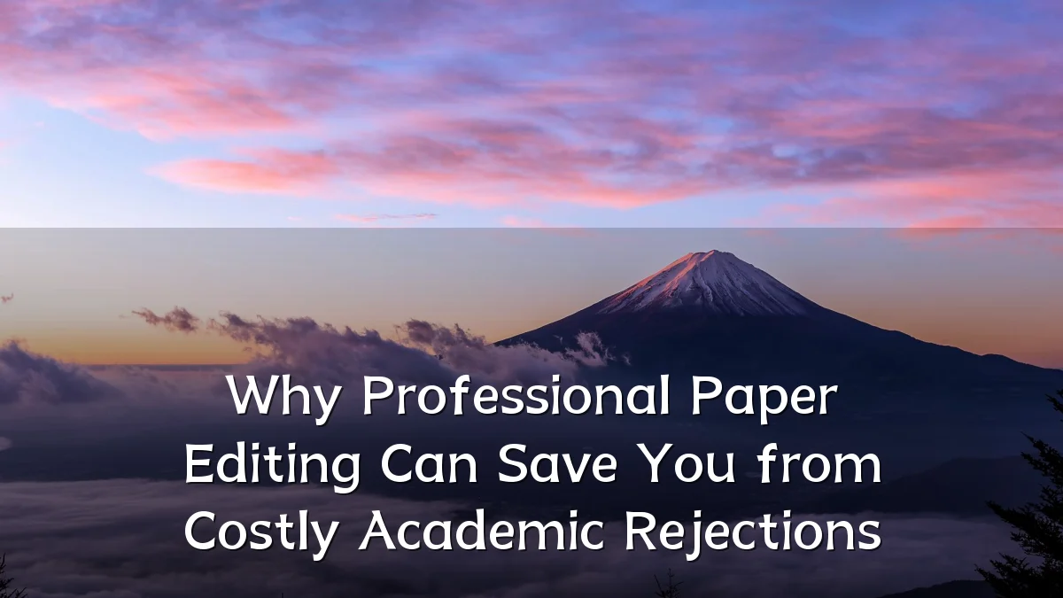 Why Professional Paper Editing Can Save You from Costly Academic Rejections