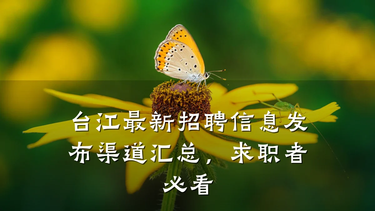台江最新招聘信息发布渠道汇总,求职者必看