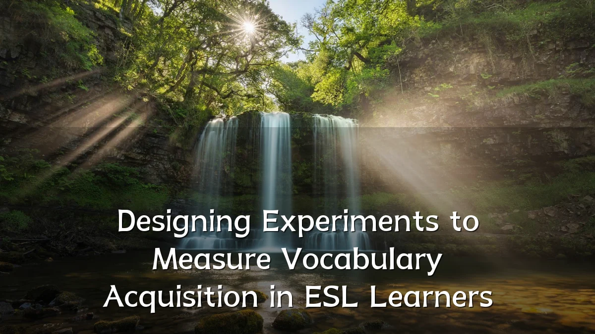 Designing Experiments to Measure Vocabulary Acquisition in ESL Learners