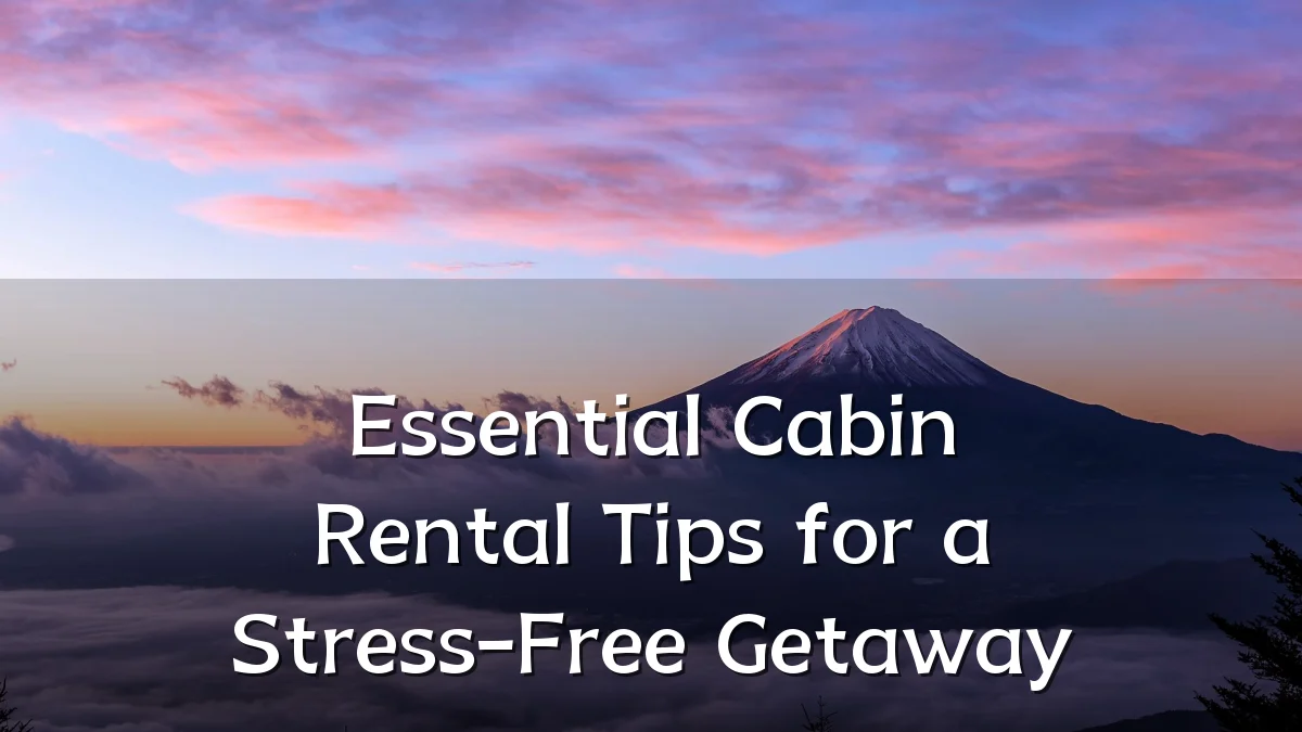Essential Cabin Rental Tips for a Stress-Free Getaway