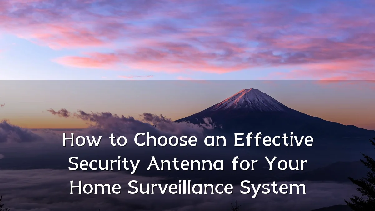 How to Choose an Effective Security Antenna for Your Home Surveillance System