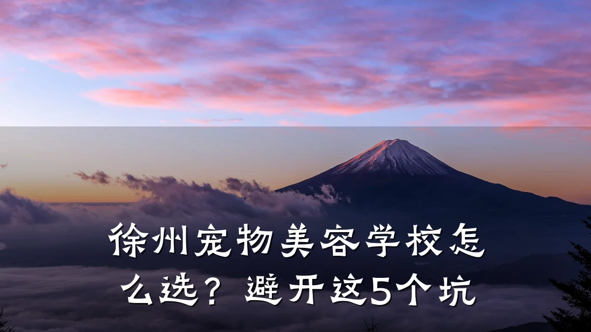 徐州宠物美容学校怎么选?避开这5个坑