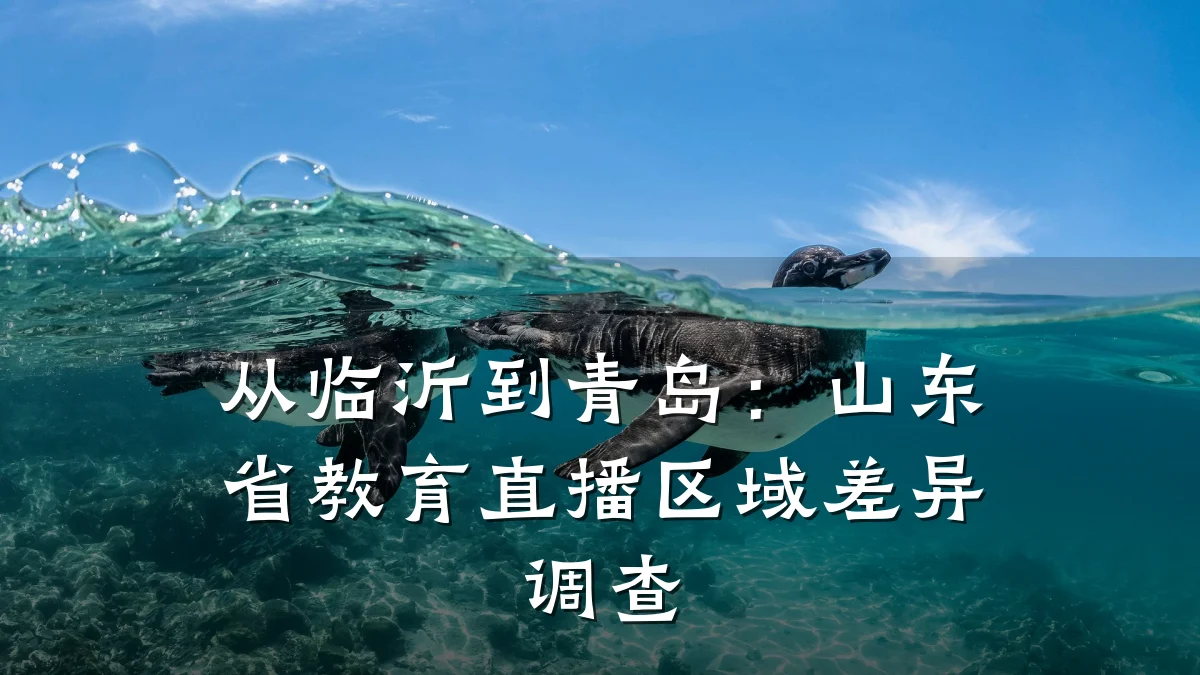 从临沂到青岛：山东省教育直播区域差异调查