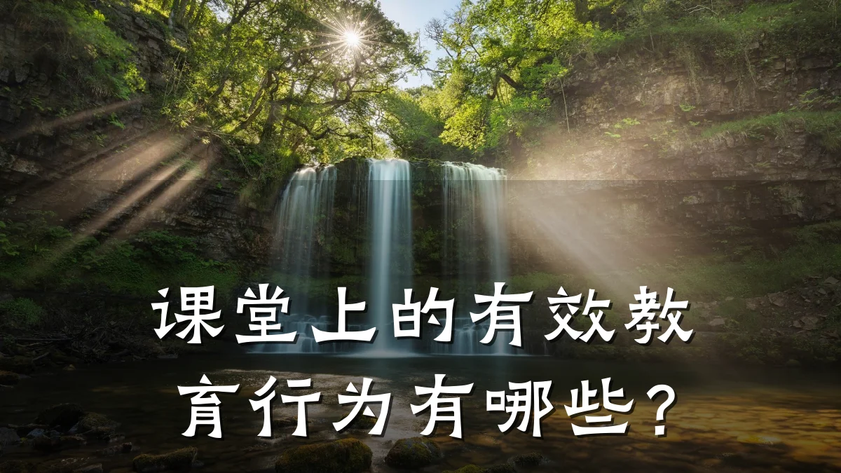 课堂上的有效教育行为有哪些?